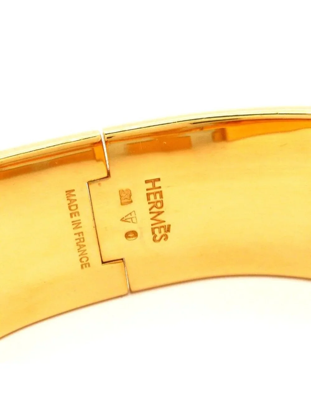 Hermes Bangle Clic Clac Gold Dark Navy Bracelet